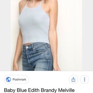 Edith Baby Blue Brandy Melville Halter Top
